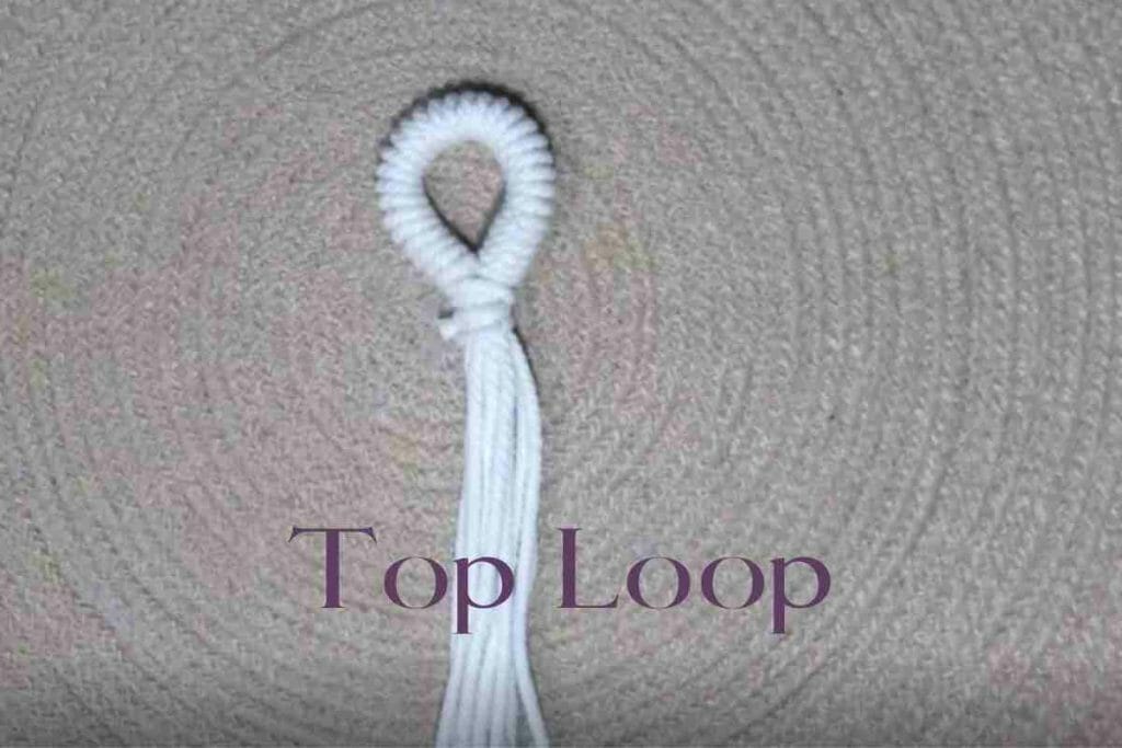 macrame plant hanger top loop