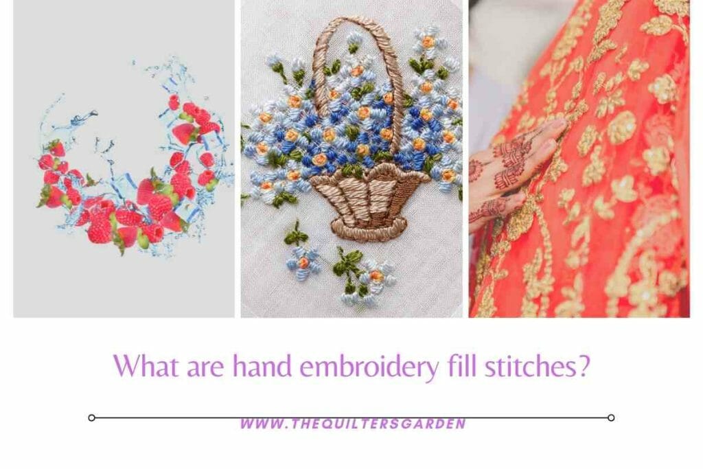 What are hand embroidery fill stitches